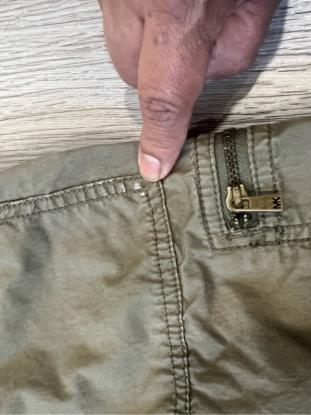 Michael Kors Olive Cargo Trousers with Zip Pockets - Picture 7 of 13